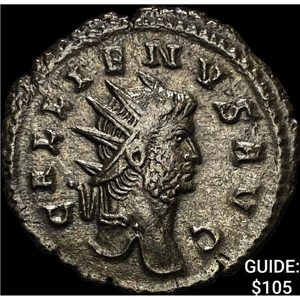 Roman Gallienus 253-268 AD BI Dbl Denarius CHOICE AU