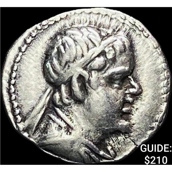 Bactria Eukratides I 170-145 BC Silver Obol CHOICE AU