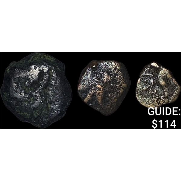 [3 Coins] Luke 21:1-4 Widow's Mite NEARLY UNCIRCULATED