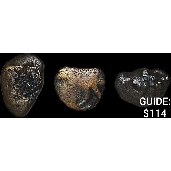 [3 Coins] Luke 21:1-4 Widow's Mite NEARLY UNCIRCULATED