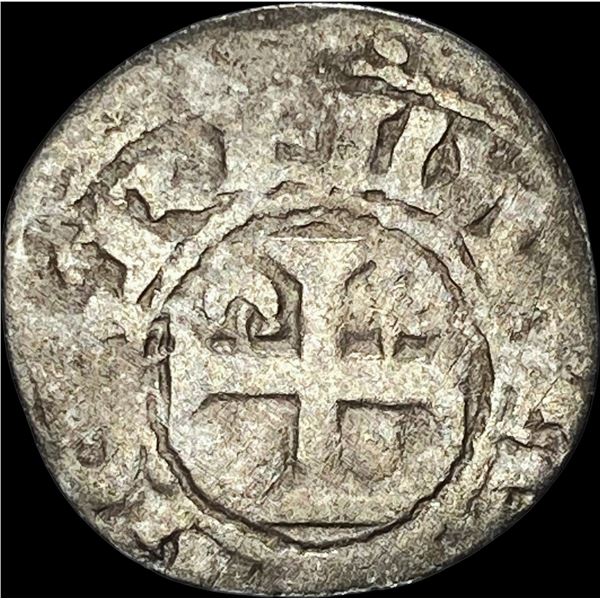 Crusades France Anjou Silver Denier NEARLY UNCIRCULATED