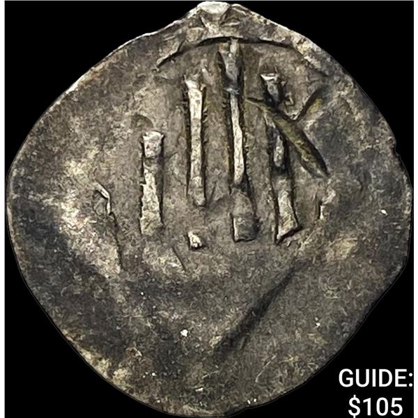 1250-1300 Germany Silver Hand Heller NEARLY UNCIRCULATED