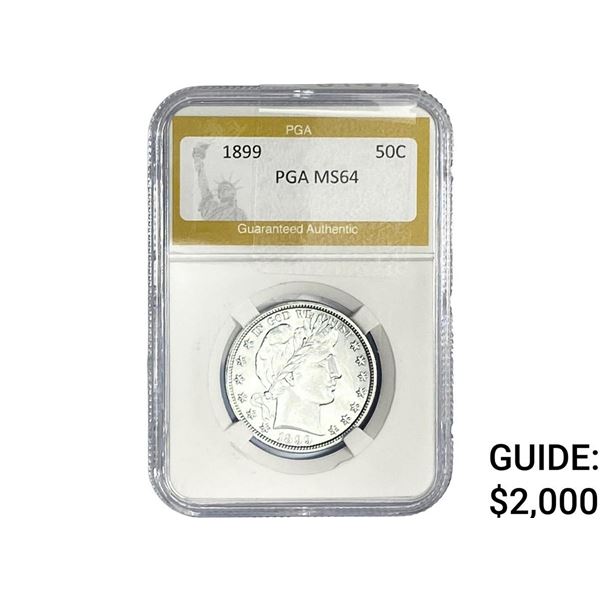 1899 Barber Half Dollar PGA MS64