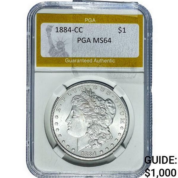 1884-CC Morgan Silver Dollar PGA MS64