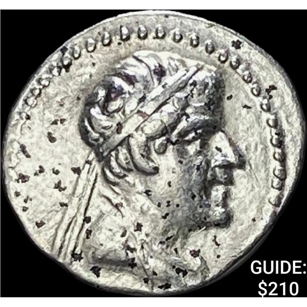 Bactria Eukratides I 170-145 BC Silver Obol CHOICE AU
