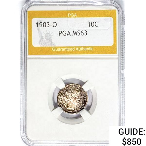 1903-O Barber Dime PGA MS63