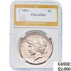 Image 1 : 1921 Silver Peace Dollar PGA MS64