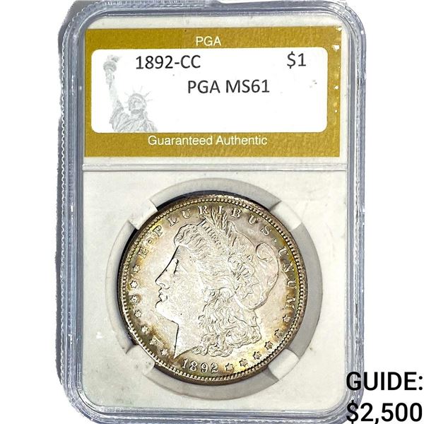 1892-CC Morgan Silver Dollar PGA MS61