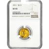 Image 1 : 1911 $2.50 Gold Quarter Eagle NGC XF45
