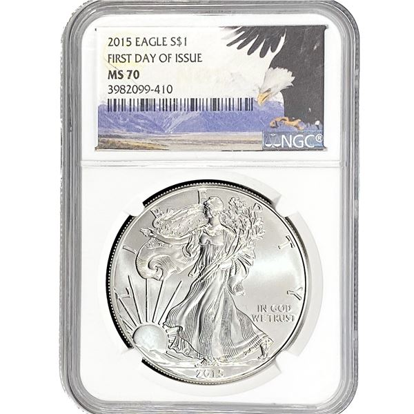 2015 Silver Eagle NGC MS70