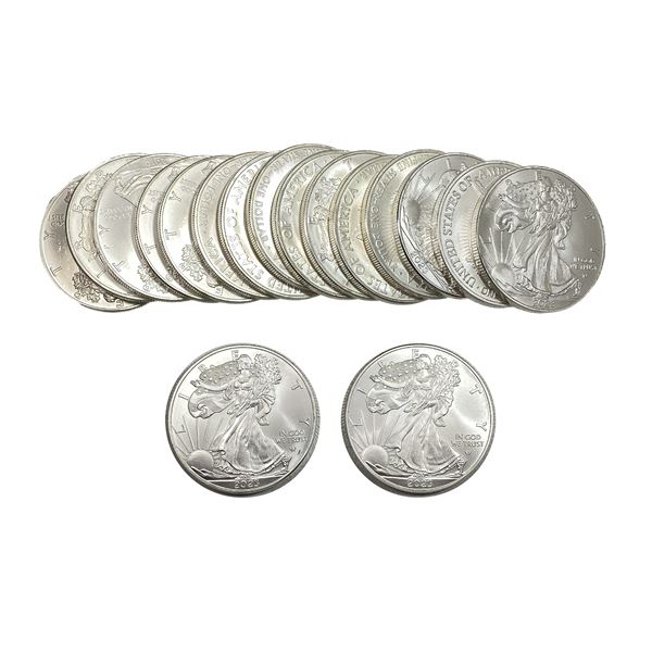 [17 Coins] 2010-2023 Roll of Silver Eagles