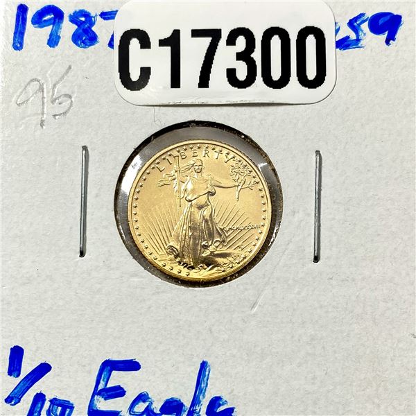 1987 Gold $5 American Eagle 1/10 oz