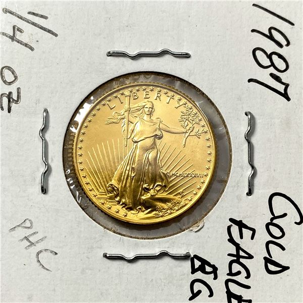 1987 Gold $10 American Eagle 1/4 oz