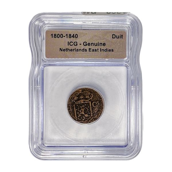 1800-1840 Netherlands East Indies Duit ICG Genuine