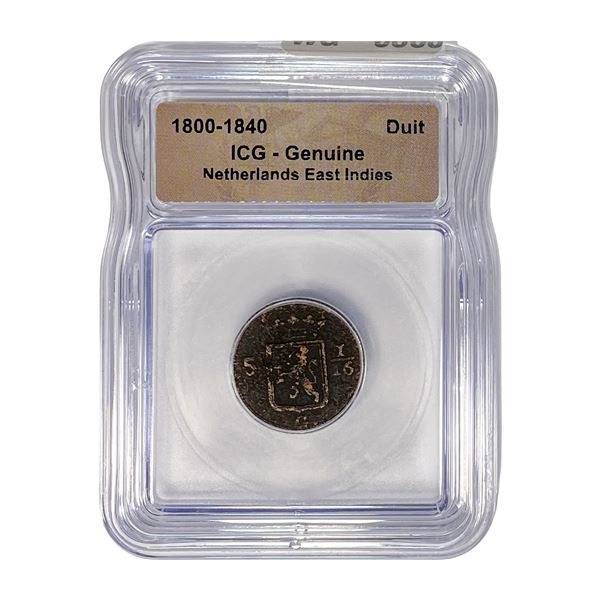 1800-1840 Netherlands East Indies Duit ICG Genuine