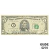 Image 1 : 1977 $5 Federal Reserve Note Green Seal 9