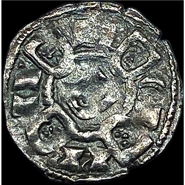 Portugal Crusades Dinis I 1261-1325 Silver Dinero NEARLY UNCIRCULATED