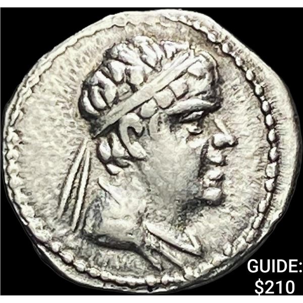Bactria Eukratides I 170-145 BC Silver Obol CHOICE AU