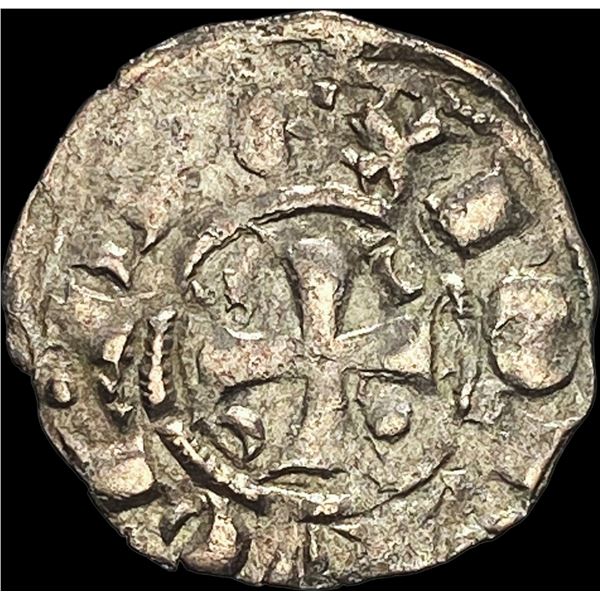 1261-1325 Portugal Crusades Dinis I 1261-1325 Silver Dinero NEARLY UNCIRCULATED
