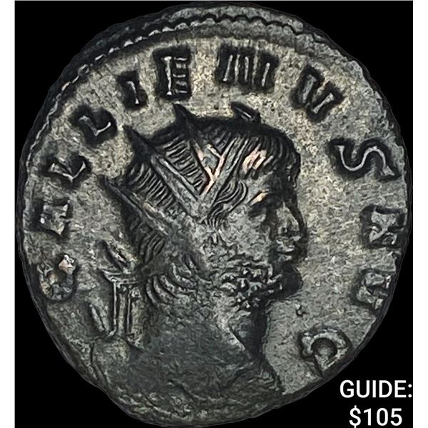 Roman Gallienus 253-268 AD BI Dbl Denarius CHOICE AU