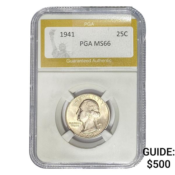 1941 Washington Silver Quarter PGA MS66