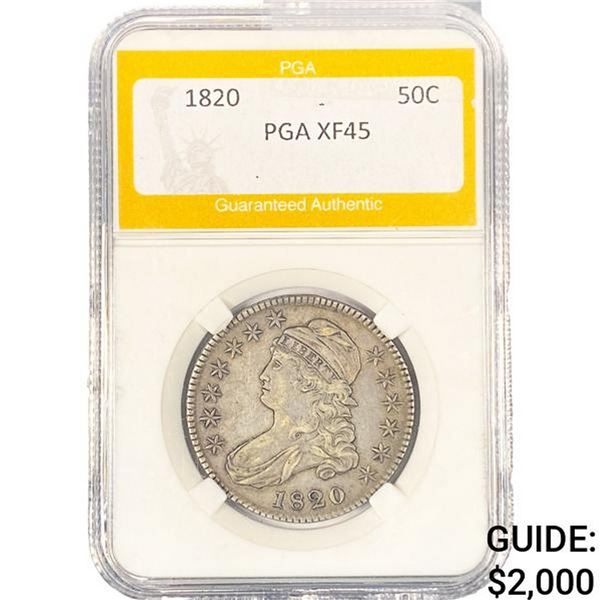 1820 Capped Bust Half Dollar PGA XF45