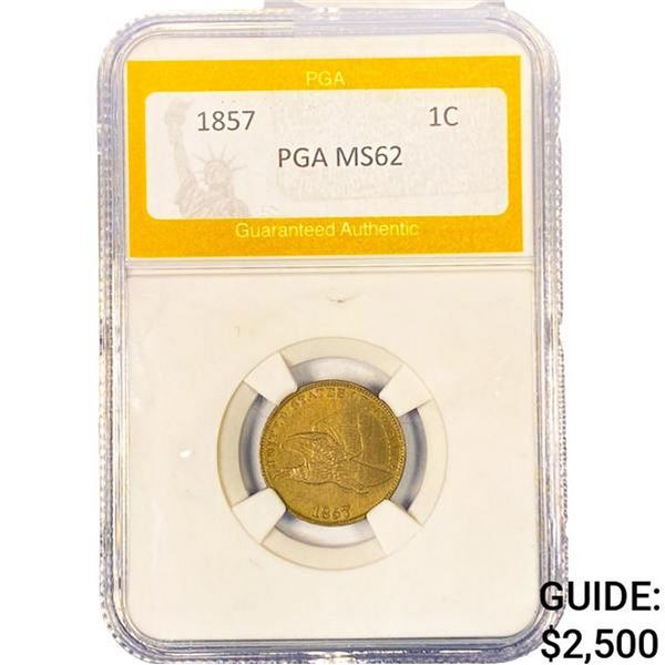 1857 Flying Eagle Cent PGA MS62