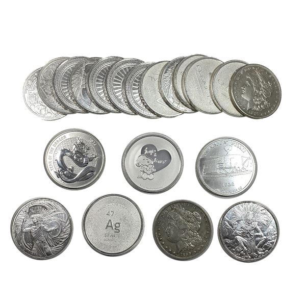 [20 Coins] Various Silver U.S. and other countries coins