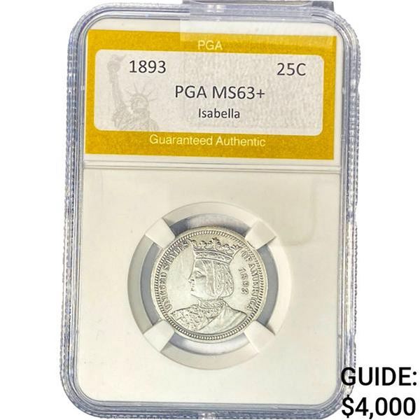 1893 Isabella Silver Quarter PGA MS63+