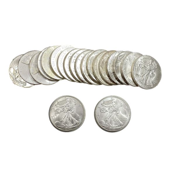 [20 Coins] 2009-2023 Roll of Silver Eagles