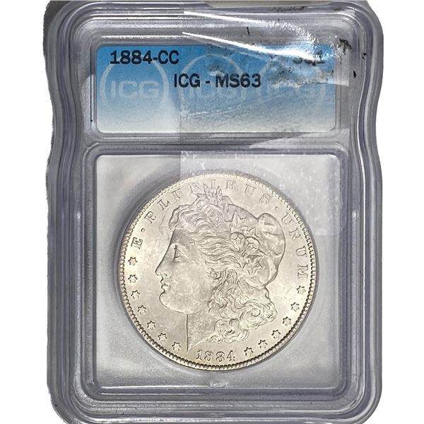 1884-CC Morgan Silver Dollar ICG MS63