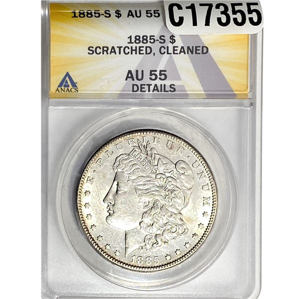 1885-S Morgan Silver Dollar ANACS AU55