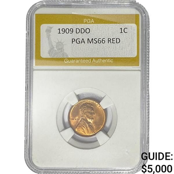 1909 DDO Wheat Cent PGA MS66 RED