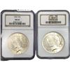 Image 1 : [2 Coins] 1922-1923 Silver Peace Dollar NGC MS65