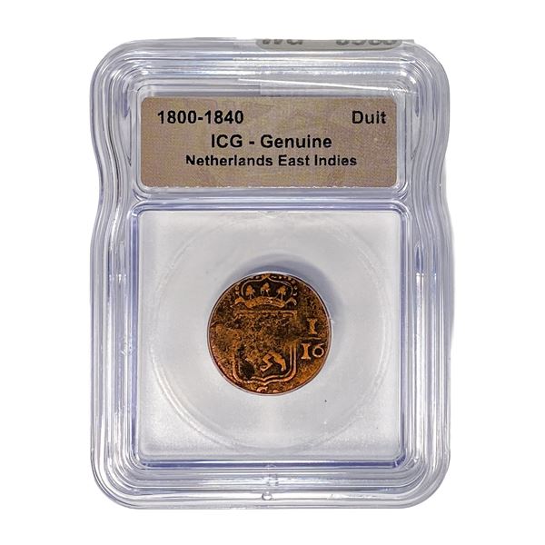 1800-1840 Netherlands East Indies Duit ICG Genuine