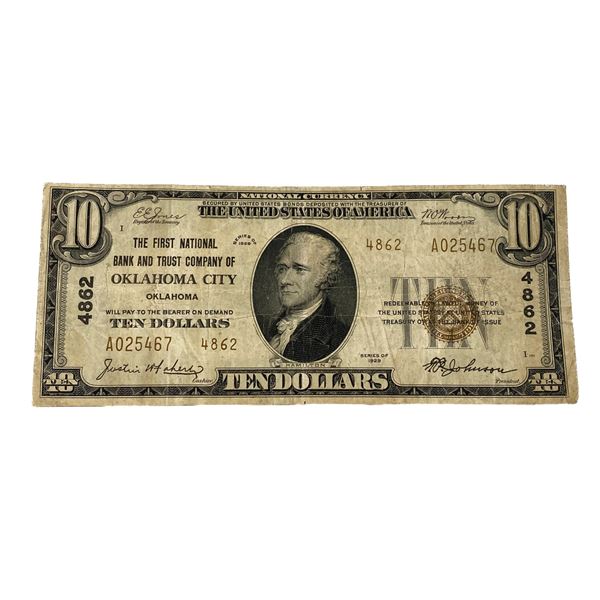 1929 $10 Reserve of Oklahoma City