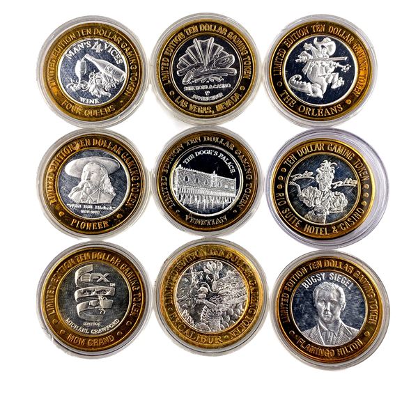 [9 Coins] $10 Las Vegas Gaming Tokens