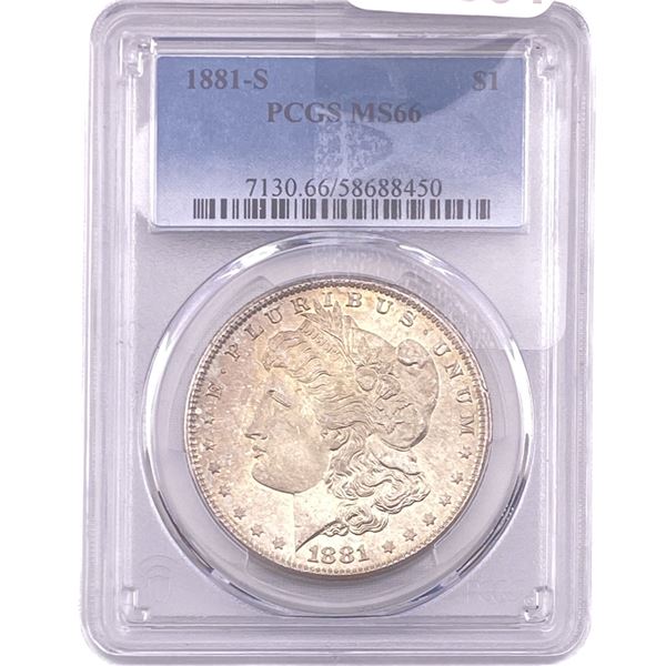 1881-S Morgan Silver Dollar PCGS MS66