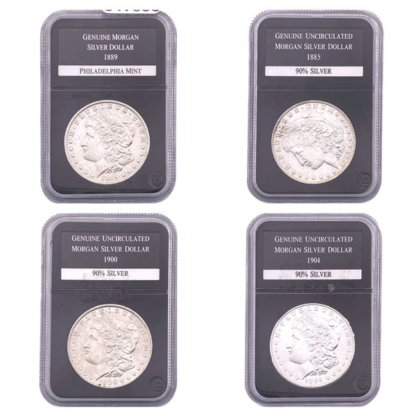 [4 Coins] 1885-1904 Morgan Silver Dollar