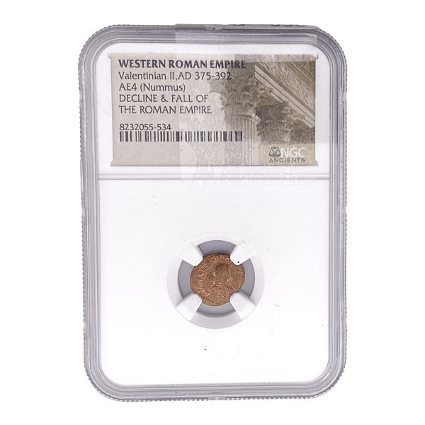 WesternRoman ValentinianII,AD375-392 AE4(Nummus) NGC