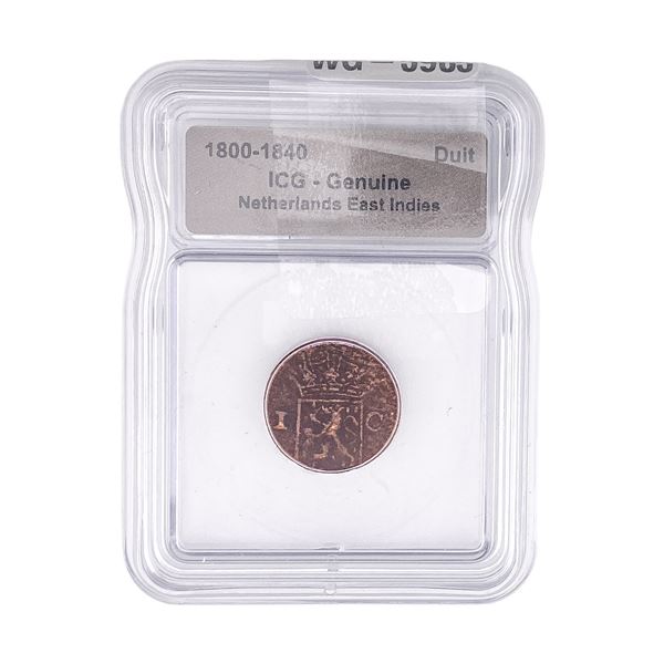 1800-1840 Netherlands East Indies Duit ICG Genuine