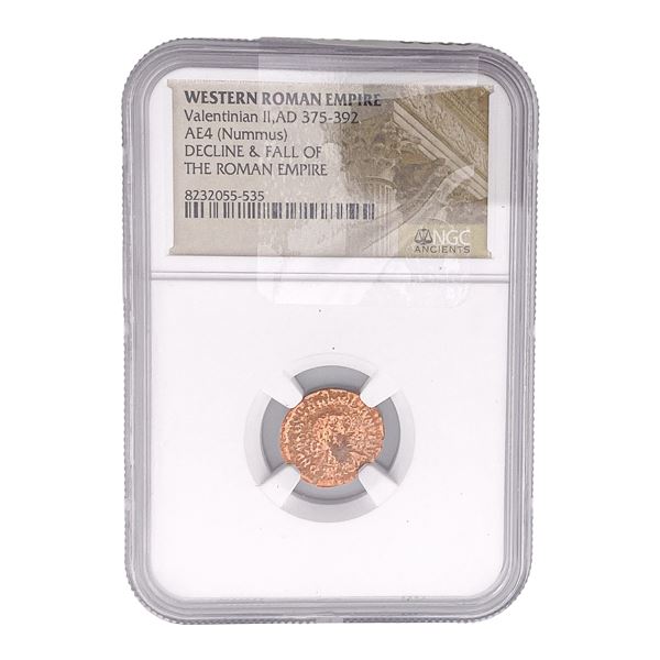 WesternRoman ValentinianII,AD375-392 AE4(Nummus) NGC