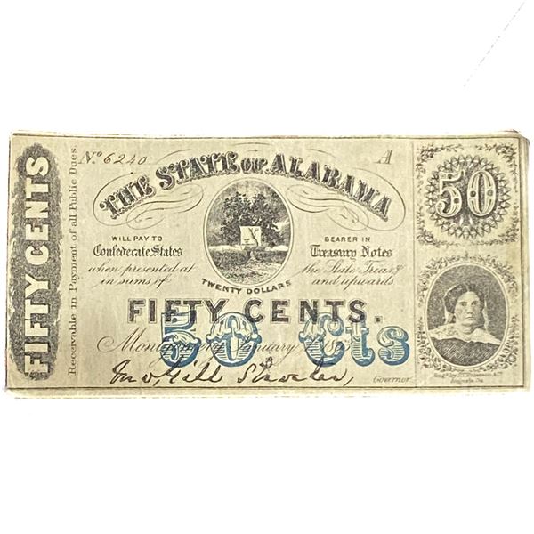 1863 50C State of Alabama