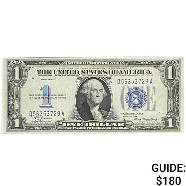 1934 $1 Sliver Certificate Blue Seal 12