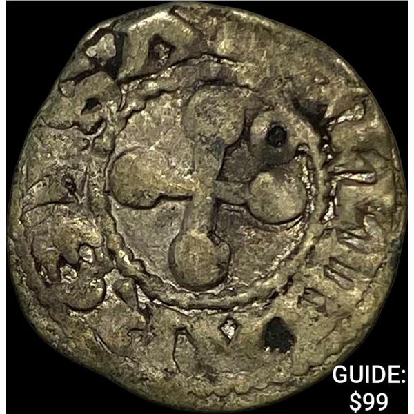1200s French Feudal Silver Denier-Valence, Bishops NEARLY UNCIRCULATED