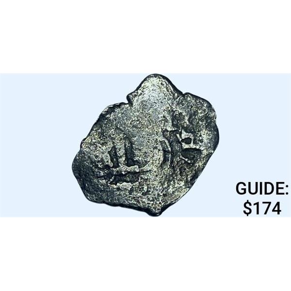 1500s-1600s Spanish Colonial Silver Cob NEARLY UNCIRCULATED