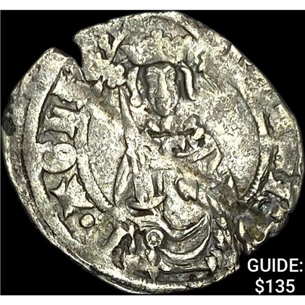 [1362-1372] Anglo Gallic Silver 1/2 Gros CLOSELY UNCIRCULATED