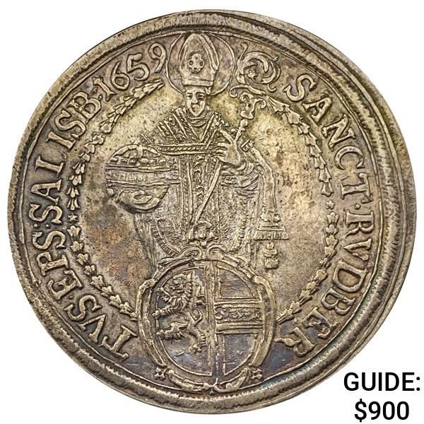 1659 Austria, Salzburg Thaler CLOSELY UNCIRCULATED