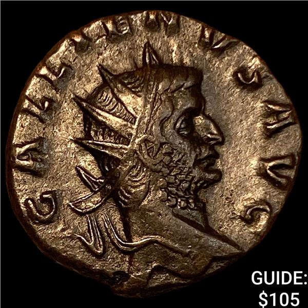 Roman Gallienus 253-268 AD Bronze Dbl Denarius CHOICE AU