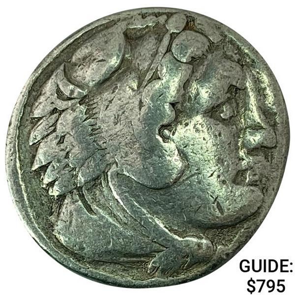 Macedonia Alex. III 336-323 BC Silver Tetradrachm ABOUT UNCIRCULATED
